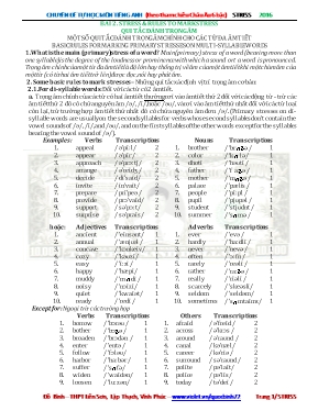 Chuyên đề tự học môn Tiếng Anh - Chuyên đề II Word classes - Bài 1 Nouns - Danh từ
